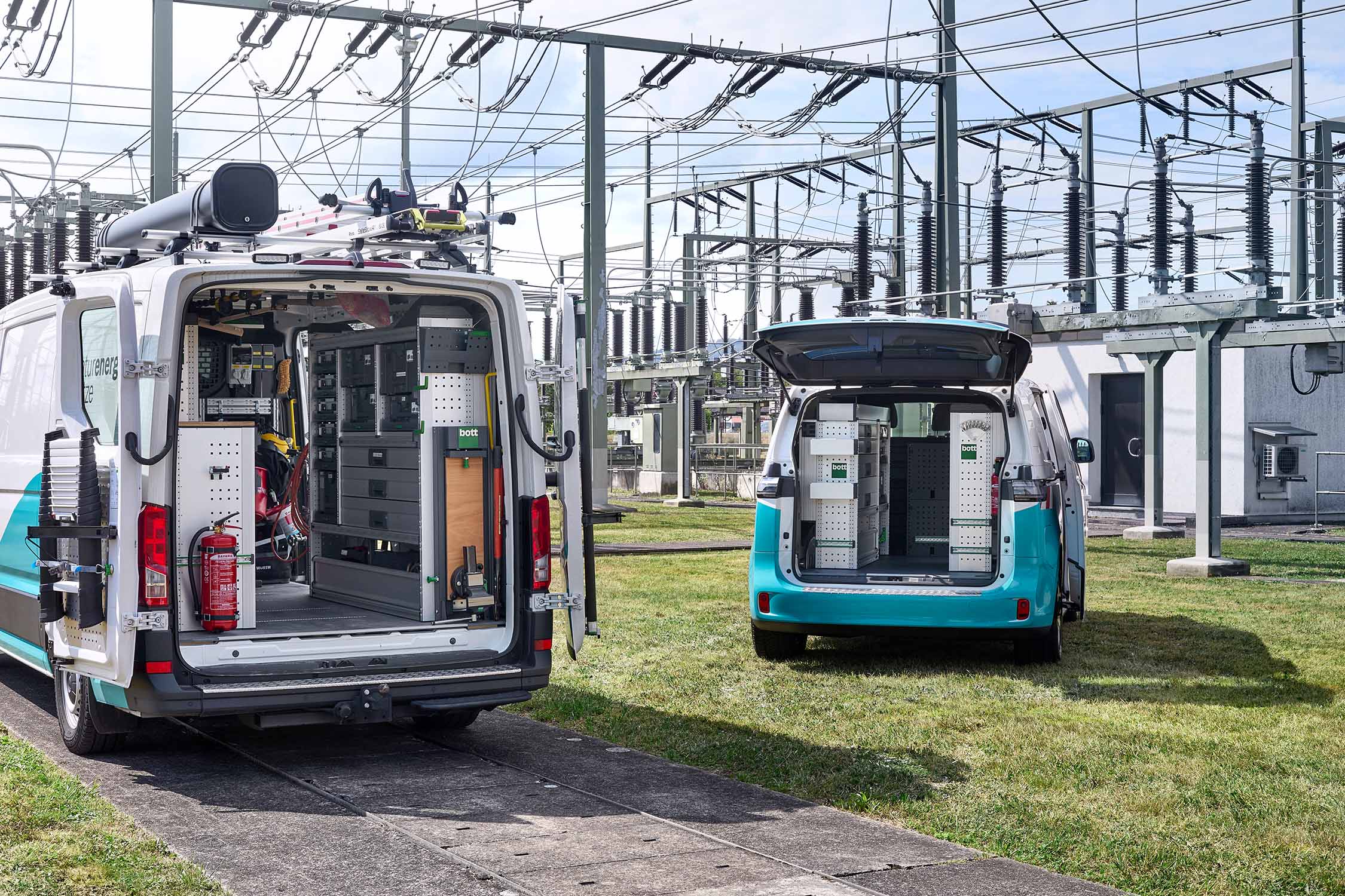 Fahrzeugeinrichtung für die Elektroflotte von naturenergie
