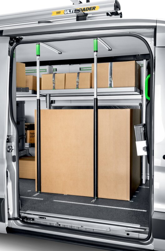 Klappregal Ford Transit mit Spannstangen